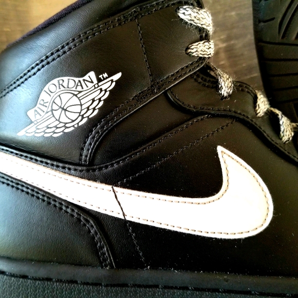 Jordan 1 All Black/White logo - Picture 4 of 9